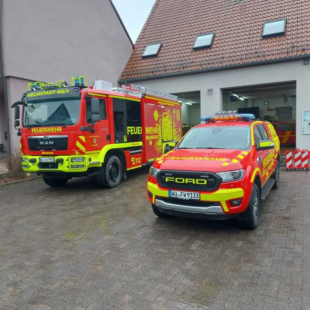 Erfahrungsbericht Feuerwehr Helmstadt – Brandbegrenzungsdecke Erfarenhetsrapport från Helmstadt brandkår - Brandsäker filt